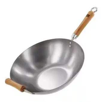Alice Délice Wok tôle d'acier 2 poignees 36 cm - school of wok offre