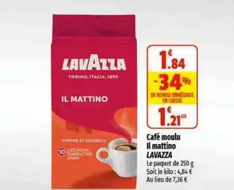 Coccinelle Express Café moulu il mattino lavazza offre