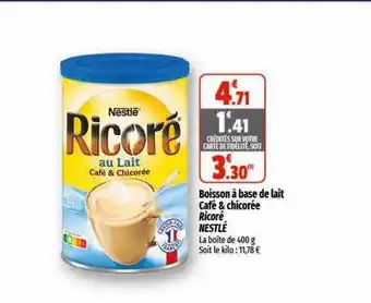 Coccinelle Express Boisson à base de lait café & chicorée ricoré nestlé offre
