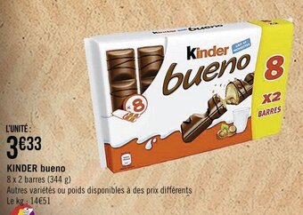 Casino Supermarchés KINDER bueno offre