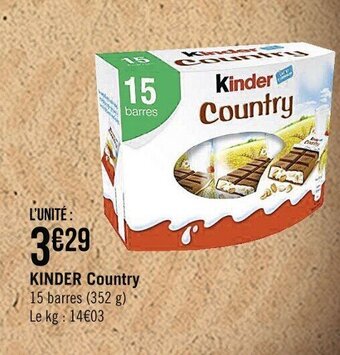 Casino Supermarchés KINDER country offre