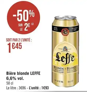 Casino Supermarchés LEFFE bière blonde leffe 6,6% vol. offre