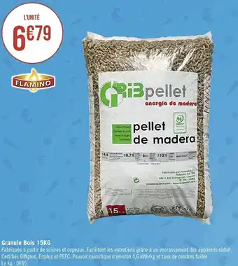 Casino Supermarchés Granule bois 15KG offre