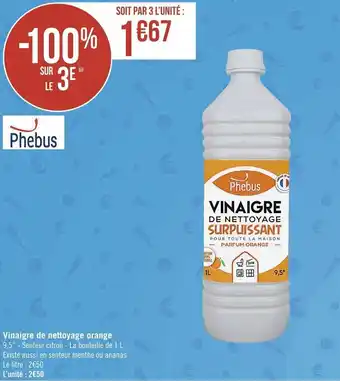 Casino Supermarchés Vinaigre de nettoyage orange offre