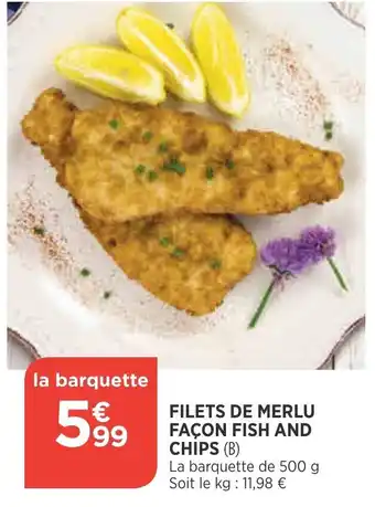 Maximarché Filets de merlu façon fish and chips offre