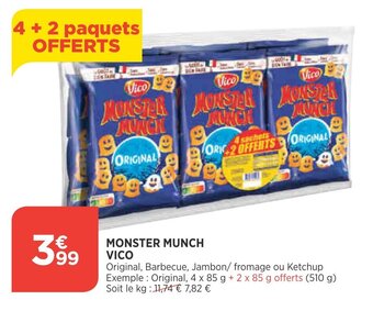 Maximarché VICO monster munch offre