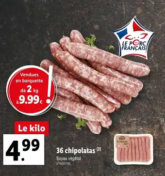 Lidl 36 chipolatas offre