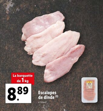 Lidl Escalopes de dinde offre