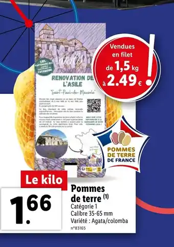 Lidl Pommes de terre offre