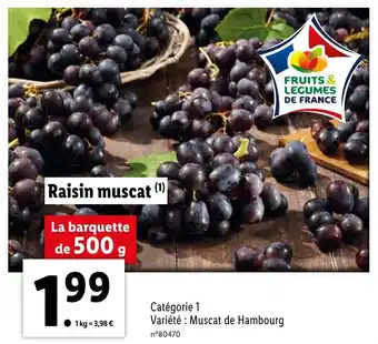 Lidl Raisin muscat offre
