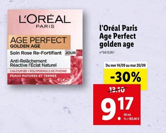 Lidl L'ORÉAL PARIS age perfect golden age offre