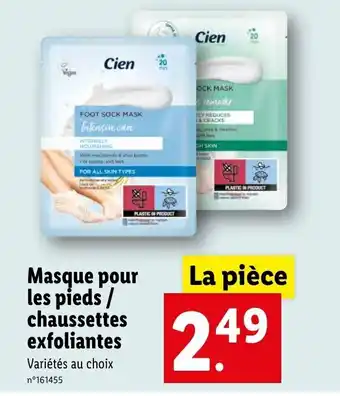 Lidl Masque pour les pieds / chaussettes exfoliantes offre