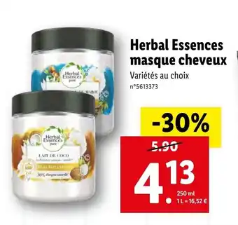 Lidl Herbal essences masque cheveux offre