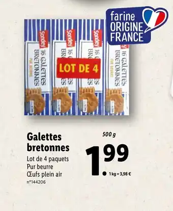 Lidl Galettes bretonnes offre
