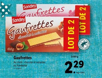 Lidl Gaufrettes offre