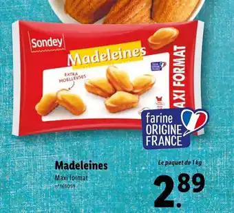 Lidl Madeleines offre