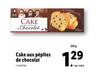 Lidl Cake aux pépites de chocolat offre