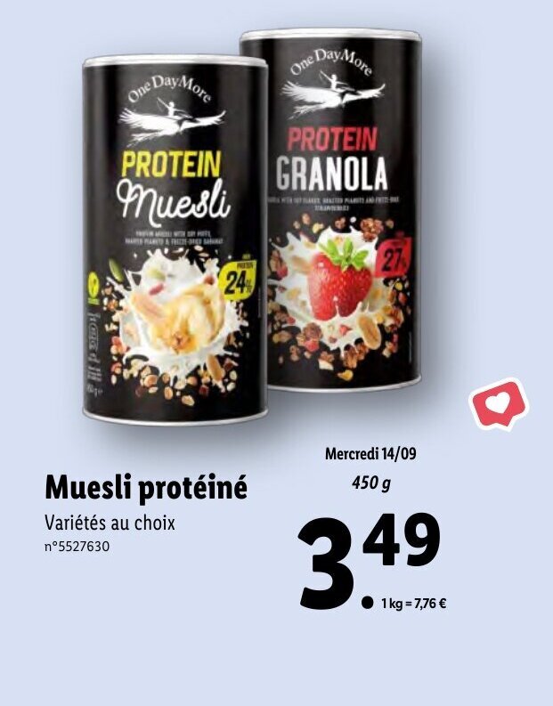 Promo Muesli protéiné chez Lidl