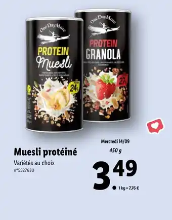 Lidl Muesli protéiné offre