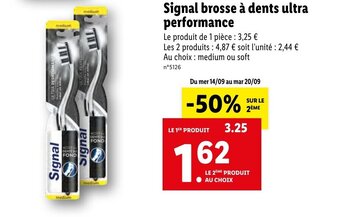 Lidl Signal brosse à dents ultra performance offre