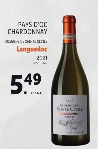 Lidl Pays d'oc chardonnay offre