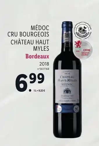 Lidl Médoc cru bourgeois château haut myles offre