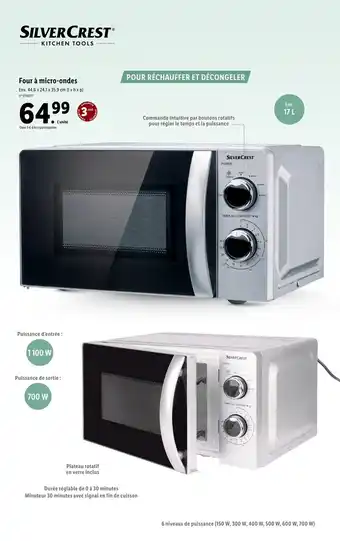 Lidl Four à micro-ondes offre