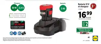 Lidl Batterie 12 V et chargeur offre