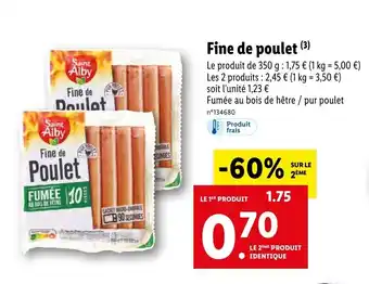 Lidl Fine de poulet offre