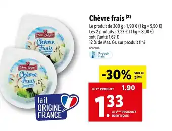 Lidl Chèvre frais offre