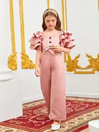 SheIn Shein fille combinaison manches multicouches ceinturé offre