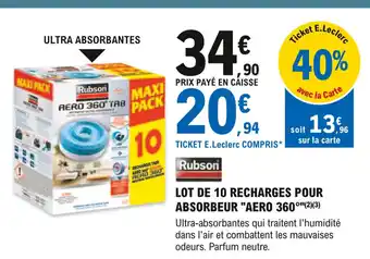 E.Leclerc Brico Lot de 101 Recharges Pour Absorbeur Aero 360 offre