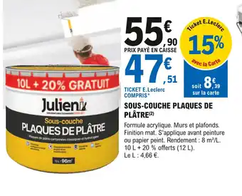 E.Leclerc Brico Sous-Couche Plaques de Plâtre offre