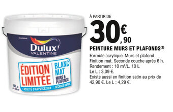 E.Leclerc Brico Peinture Murs Et Plafonds offre