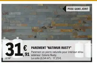E.Leclerc Brico Parement Natimur Rusty offre
