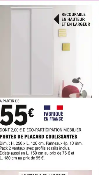 E.Leclerc Brico Portes de Placard Coulissantes offre