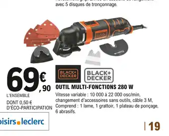 E.Leclerc Brico Outil Multi-Fonctions 280w offre