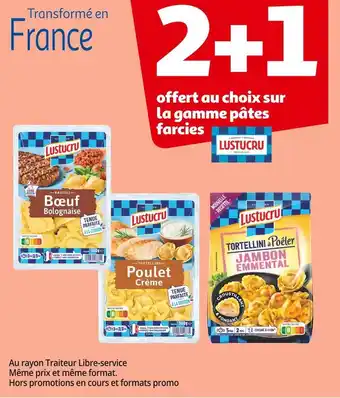 Auchan Lustucru bon plan sur la gamme pâtes farcies de la marque lustucru offre