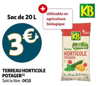 Auchan Kb terreau horticole potager offre