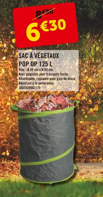 E.Leclerc Sac á Végeteaux Pop Up 125 L offre
