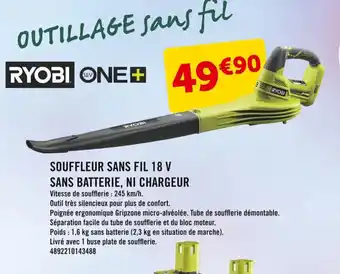 E.Leclerc Souffleur Sans Fil 18 V Sans Batterie, Ni Chargeur offre