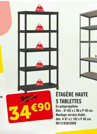 E.Leclerc étagére Haute 5 Tablettes offre