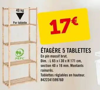 E.Leclerc étagére 5 Tablettes offre