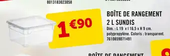 E.Leclerc Boite De Rangement 2 L Sundis offre