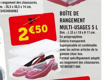 E.Leclerc Boite De Rangement Multi-Usages 5 L offre