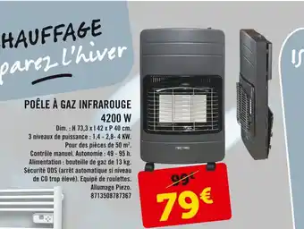 Poéle A Gaz Infrarouge 4200 W