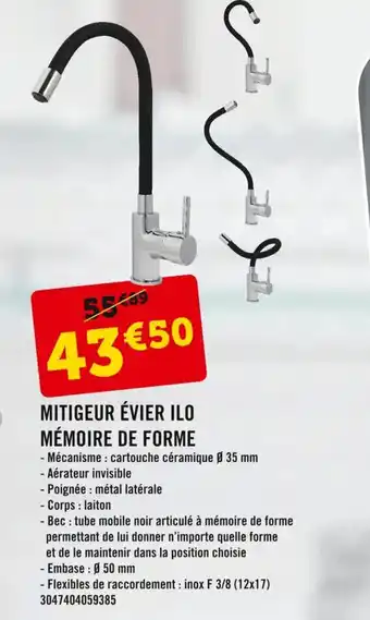E.Leclerc Mitigeur évier ilo mémoire De Forme offre