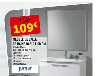 E.Leclerc Meuble De Salle De Bains Basic L 60 c, offre