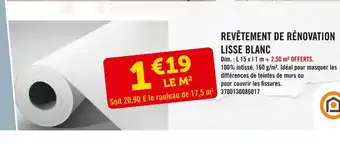 Revetement De Rénovation Lisse Blanc