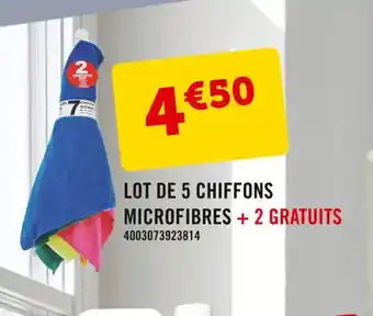 E.Leclerc Lot De 5 Chiffons Microfibres offre